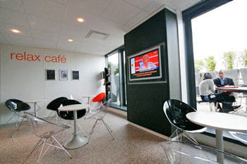 le relax café au sixième étage du technocentre