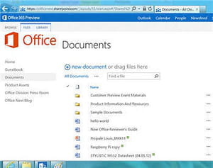 office sharepoint 2013 a été testé par la rédaction sur une tablette tactile