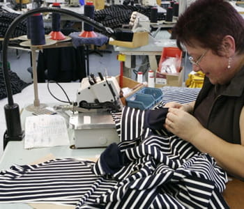 tricots saint james réalise 20% de son chiffre d'affaires à l'export.