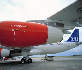 le moteur d'un a340 de sas.