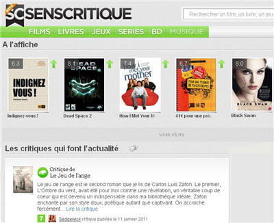 un excellent moyen de découvrir des livres ou films qui vous plairont