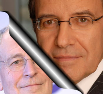 de gauche à droite : patrick le lay et nonce paolini.