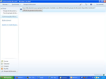 la gestion des groupes de discussion sur windows live mail