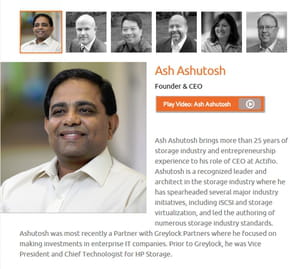 ash ashutosh est le pdg fondateur de actifio.