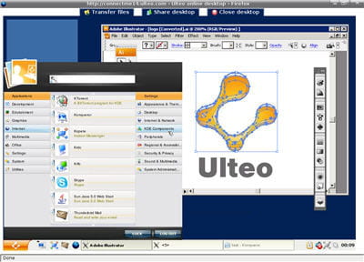 la fonction online desktop du projet ulteo