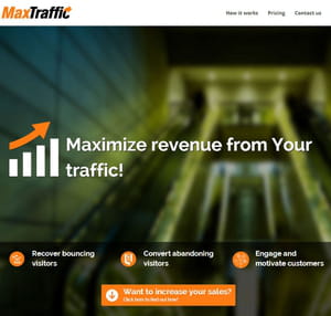 maxtraffic promet d'augmenter les ventes des e-commerçants.