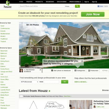 houzz, site et communauté d'architecture d'intérieur