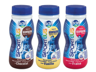 le lait pour sportif sportéus de lactel.