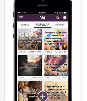 whisper, l'application pour partager ses secrets.