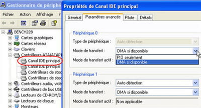 en cas de ralentissement sérieux du disque dur : vérifier que son disque n'est