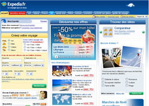 page d'accueil expedia