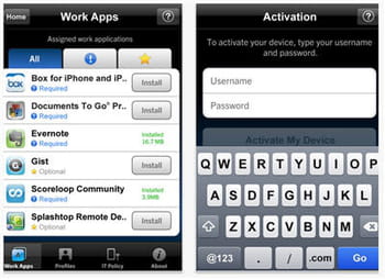 proposé par rim, le client fusion peut-être installé sur des terminaux ios et