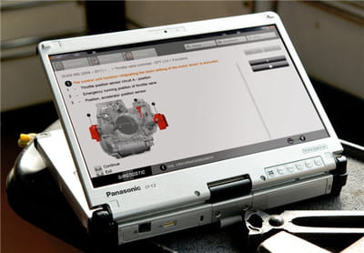 la tablette hybride biométrique panasonic toughbook cf-c2.