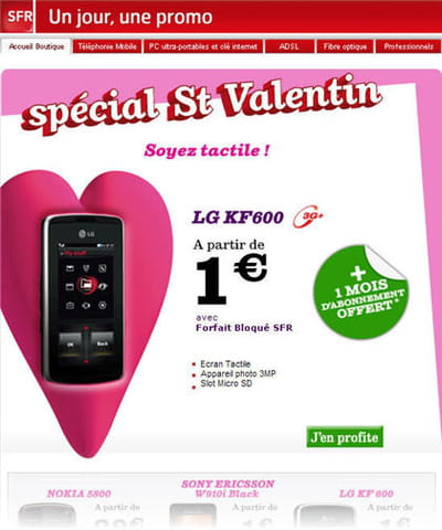 la campagne saint-valentin de sfr