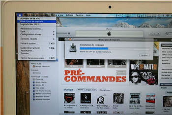 la mise à jour de logiciels sur mac os x.