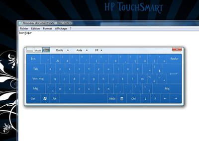 un clavier tactile est présent