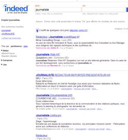 capture d'écran indeed.