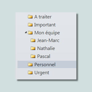 au besoin, isolez vos e-mails personnels.