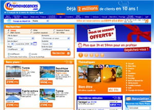 page d'accueil promovacances