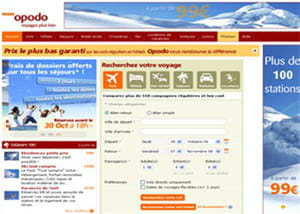 page d'accueil opodo