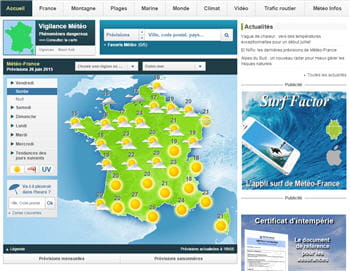 le site de météo france est toujours monté sur le podium des 8 derniers