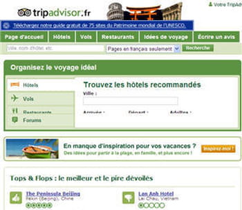 Tripadvisor, site d'avis de voyageurs... Tripadvisor, site d'avis de voyageurs...