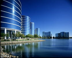 le siège d'oracle, à redwood shores, en californie