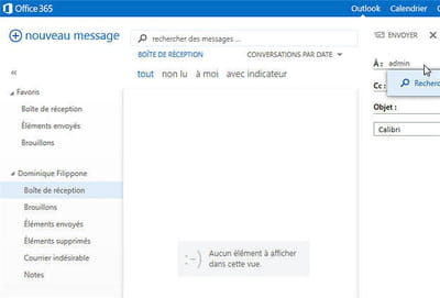 la nouvelle version d'outlook intégrée à office 365.
