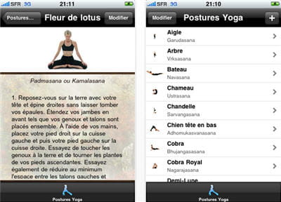 capture d'écran de l'application.