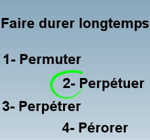 un test à base de mots.