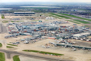 une vue de l'aéroport de londres.