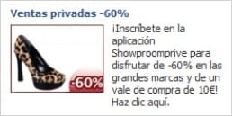 facebook ad de performads pour showroomprivé