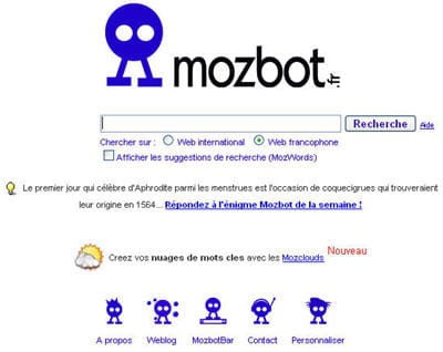 moteur de recherche mozbot