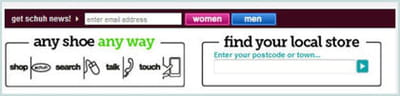 schuch propose directement une newsletter spécial 'homme' ou 'femme'