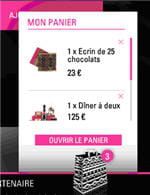 affichage dynamique du panier
