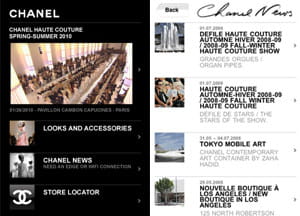l'application iphone de chanel