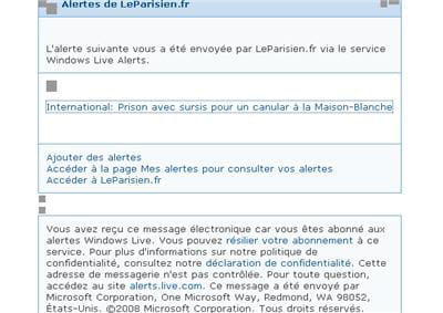 ici une alerte du parisien