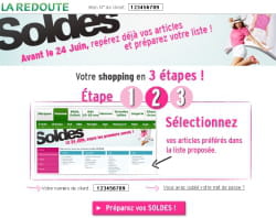 opération 'soyez les premiers servis' chez laredoute.fr
