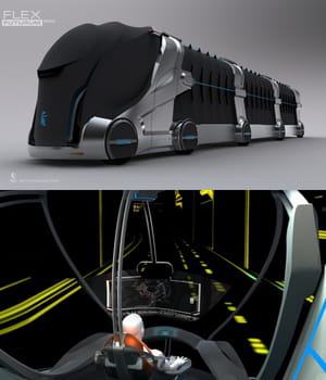 le kamaz flex futurum fonctionne à l'hydrogène et bénéficie de conduite