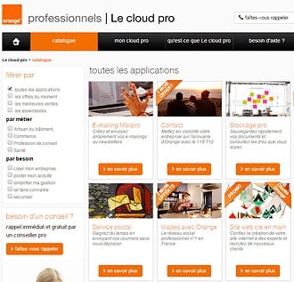 portail du cloud pro d'orange.
