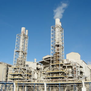 une usine de traitement de phosphate au maroc.