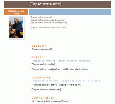un modèle sobre et coloré pour word