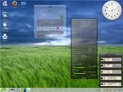 le menu gnome 2.22.1 sous opensuse est particulièrement réussi