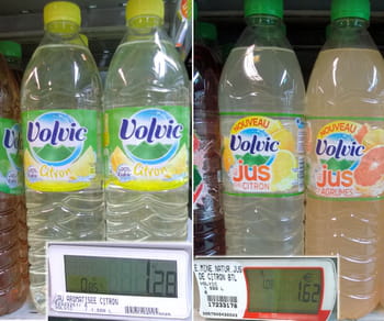 la recette de ce volvic citron a peut-être été améliorée, mais son prix,