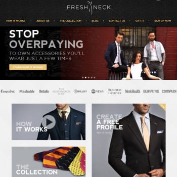 freshneck, un club de location de cravates
