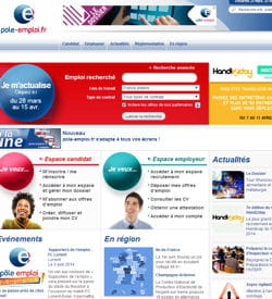 capture d'écran pôle emploi.