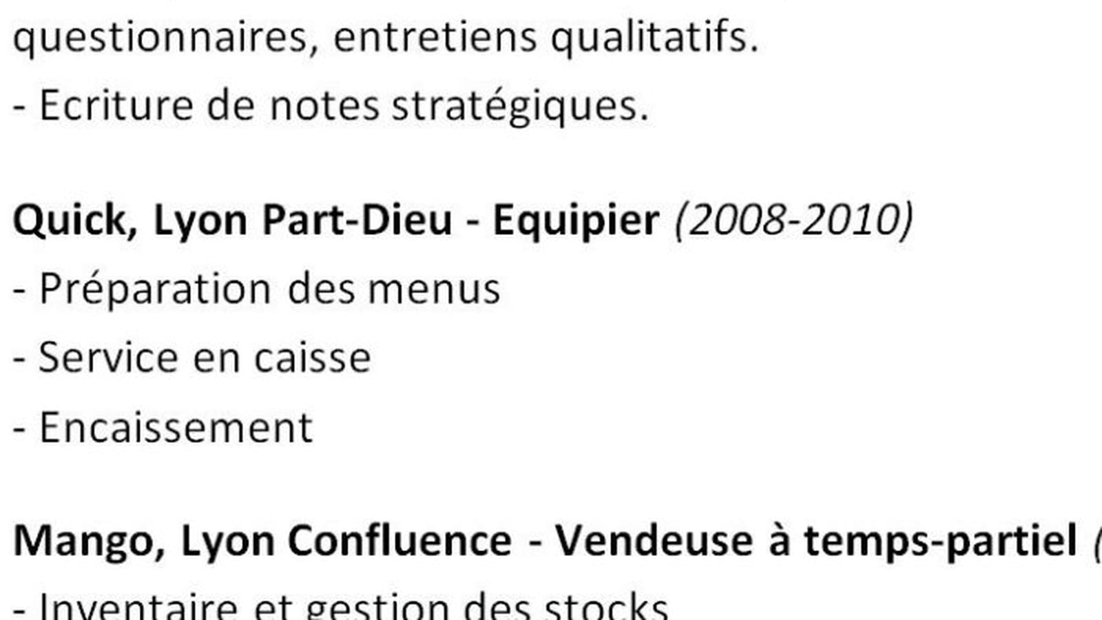 Tout mon parcours ?