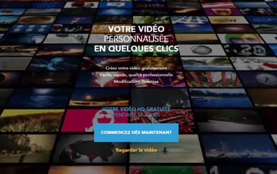 en quelques clics, l'utilisateur se créer sa propre vidéo pro.  