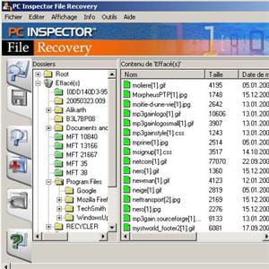 capture d'écran du logiciel.