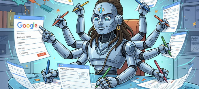 Comparaison de solutions d'agents IA pour g&eacute;rer ses fiches Google Business Profile
